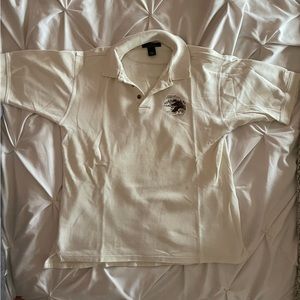 C & B sport men’s button down white shirt with embroidered goose size medium